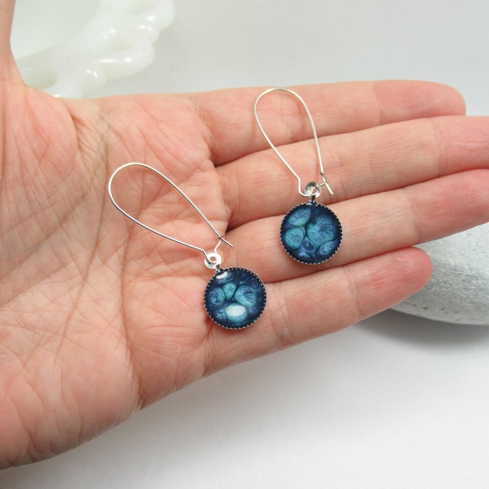 Pebeo effects painted kidney earwire earrings